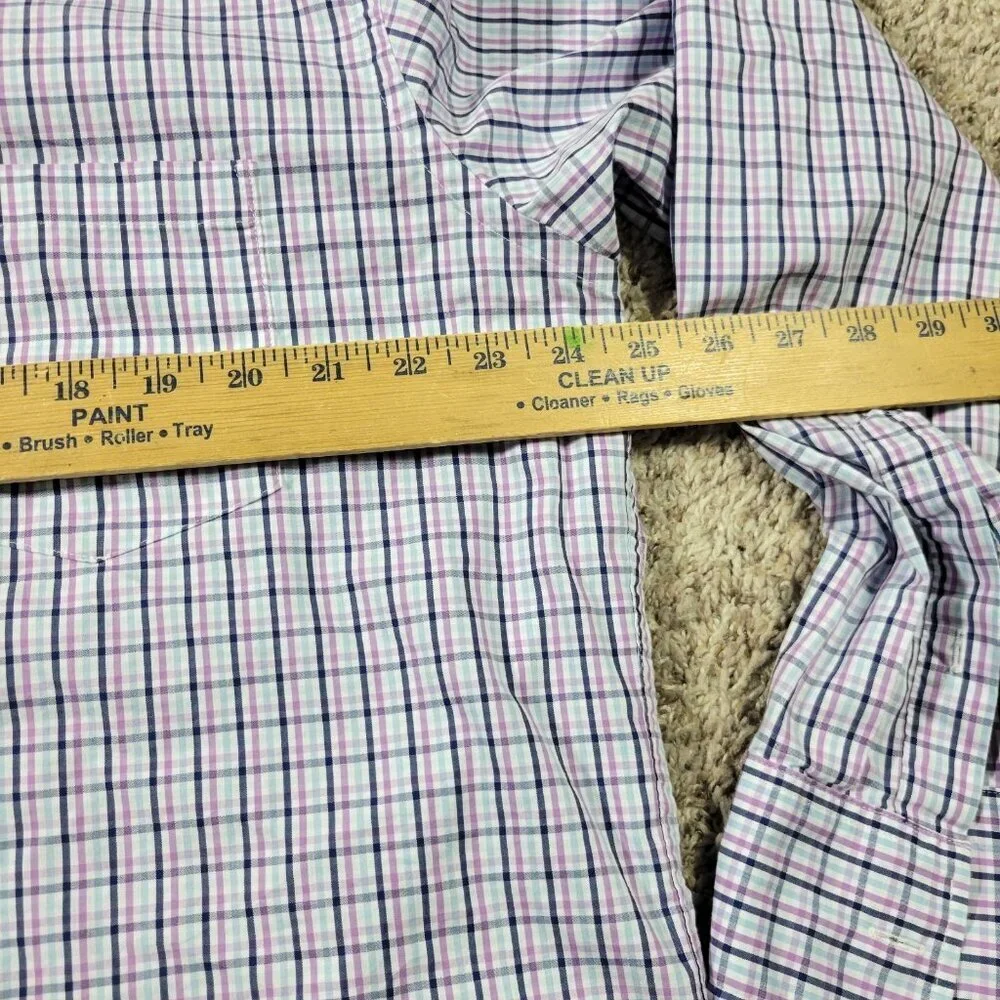 J. Crew Shirt Mens 2XL Plaid Performance Slim Fit Untucked Button Down Colorful